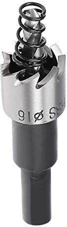 sourcingmap 16mm High Speed Steel HSS Drill Bit Hole Saw Cutter for Metal Alloy Wood