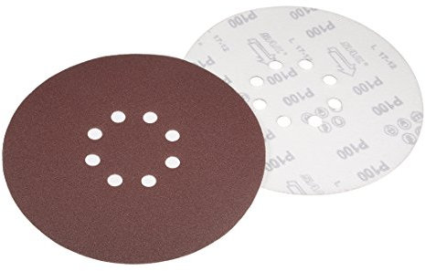 sourcing map 10Pc 8.6Po 8 Trou crochet boucle Disque ponçage 100 Grain Flocage Papier verre