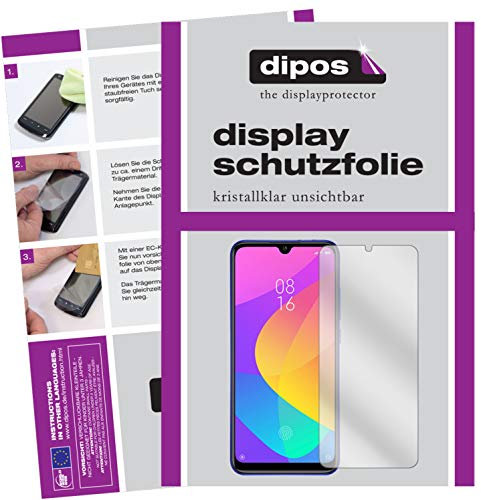 dipos I 2X Protector de Pantalla Compatible con Xiaomi Mi A3 pelicula Protectora Claro