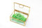Ringbox Glasbox Gold Farben + Islandmoos Ringkissen Alternative Glas Metallbox Vintage Nostalgie Ringhalter Ringträger Ringschatulle Ringbox Schatulle