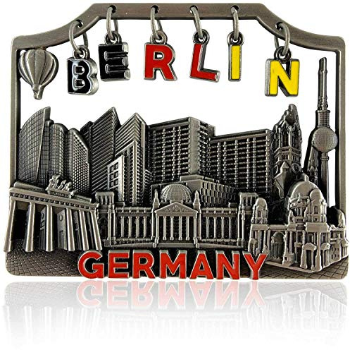 Metall-Magnet Berlin | typisches Hauptstadt Souvenir | Kühlschrankmagnet | Designed in Germany