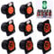 Keadic - Juego de 8 conectores XLR macho y hembra de 3 pines, conectores de montaje en panel de chasis serie D, carcasa de metal negro – perfecto para conectores de estudio de audio de la serie D