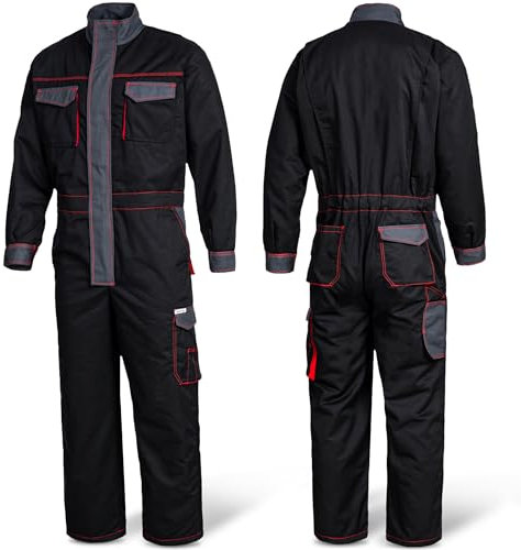 SAFETYTEX Winteroverall - Warmer Winter Overall - gefüttert Arbeitsoverall -Thermo Overall - Arbeitskombi - Rallyoverall -Schutzanzug (L)