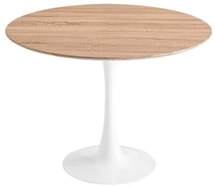 Ventemeublesonline Table Ronde Ibiza White Ø120 CM