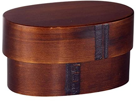 Japanische Bento Mempa 2 Fächer Hinoki Lunchbox Handwerkskunst