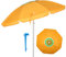 H HANSEL HOME Sombrilla de Playa con Soporte de Tornillo, Sombrilla Sistema Antiviento, Inclinable, Tubo Aluminio, Protección Solar Anti-UV (180cm, Naranja)