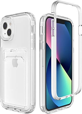 ZCDAYE Case for iPhone 14 Pro Max, Clear Phone Case with Card Holder, Slim Soft TPU Shockproof Phone Case Cover for iPhone 14 Pro Max(6.7 inches) - Transparent