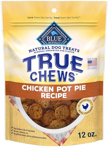 Blue Buffalo True Chews Dog Treats Made in the USA with Natural Ingredients Chicken Pot Pie