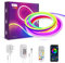 LUXONIC Striscia Led Neon 2 Metri con Telecomando e App, Bluetooth con RGBIC IP67 Impermeabile, 24V Striscia Flessibile per la Decorazione, Esterna, Soggiorno, Camera da Letto