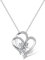 Damen Halskette Herz Ketten für Damen, Herz Halskette Liebe Herz Zirkonia Anhänger Halskette für Frauen Damen Silber Halskette Geschenk für Sie Frau Freundin Mama Valentinstag Muttertags Weihnachten