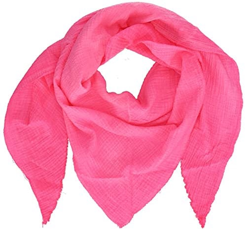 COFI 1453 Schal Halstuch Kopfbedeckung Hijab Elagentes Modeaccessoires aus 100% Baumwolle 34 Neonpink