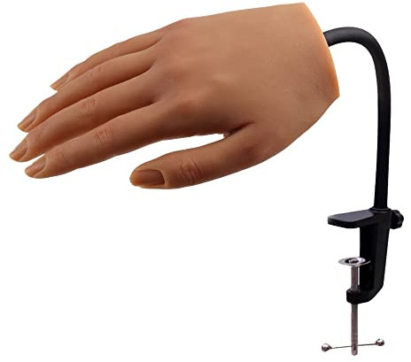 KnowU Practice Hand for Acrylic Nails Silicone, Nail Practice Hand for Manicure, Nail Hand Practice Model for Beginners and Professionals,3# Right