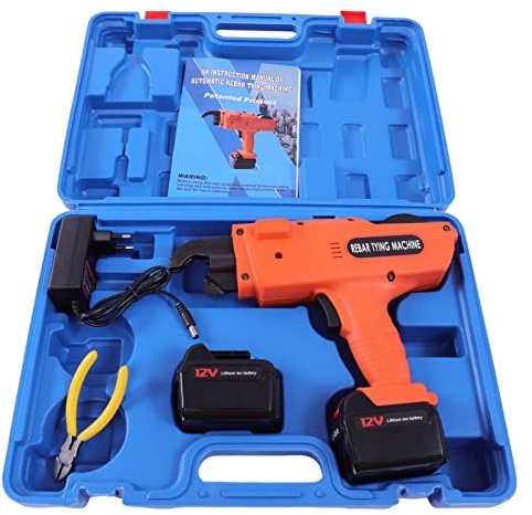 Elektrische Rebar Bindemaschine 12V, 6-25mm Stahlband Automatische Drahtbinder Handheld Bindemaschine Handumreifungsgerät Werkzeug