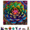 ZenChalet Simply Succulent 1000 Teile Holzpuzzle für Erwachsene - Einzigartig geformte Teile mit robuster Konstruktion, Spieleabende und Camping