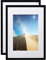Egofine Bilderrahmen A3, Holzrahmen Rahmen A3 mit Acrylglas, Passepartout für Fotos A4, 29,7 x 42 cm Picture Frame zum Aufhängen, Fotorahmen für Puzzle & Poster, Schwarz, 2er