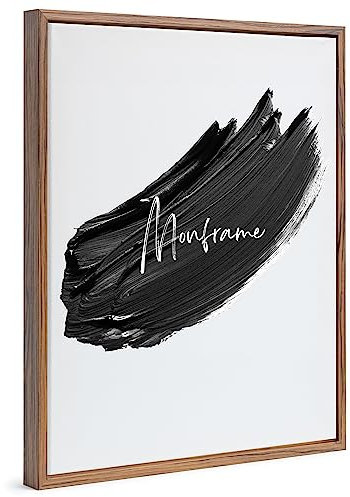 Monframe Schattenfugenrahmen - 70x100 cm - Nussbaum - für Leinwandbilder auf Keilrahmen - Leerrahmen ohne Glas und Rückwand
