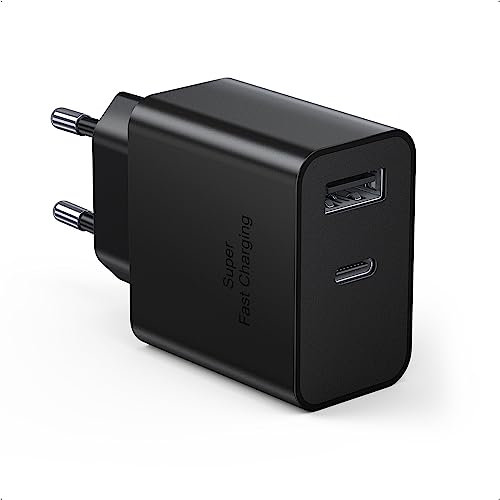 45W USB C Ladegerät, Handy Schnellladegerät PD+QC Fast Charger GaN Ⅲ Netzteil für MacBook Pro/Air, iPhone 16 Pro Max/14/13/12, Galaxy S24/S23/S22, HP, Note 20/10+, iPhone 15, Pixel