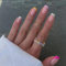 24PCS False Nails Short - Square Short Stick on Nails - Cute Rainbow Tips False Nails with Glue - Natural Full Cover False Nail Tips Artificial Finger Manicure for Women and Girl