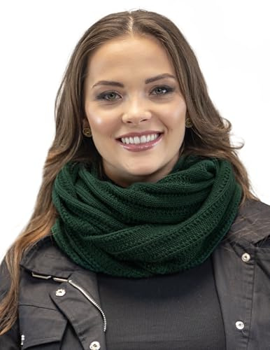 Vivisence Mujer Bufanda Infinita Invierno Tejido Cálido Doble Vuelta Confort