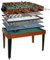 Tischkicker HWC-M33, Tischfußball Billard Hockey 7in1 Multiplayer Spieletisch, MDF 80x123x101cm
