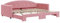 vidaXL Tagesbett, Sofabett Ausziehbar, Gästebett Schlafsofa für Schlafzimmer Wohnzimmer, Ausziehbett Sofa Bettsofa, Modernes Design, Rosa 90x200cm Samt