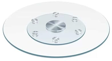 PADG Esstisch aus gehärtetem Glas, Drehteller for Restaurant, großer runder Tisch, drehbare Tischplatte for zu Hause (CH : 100cm)