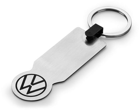 Volkswagen 1K6087010 Schlüsselanhänger Logo Einkaufswagenlöser Schlüsselring Anhänger, silber
