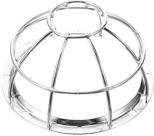 HOMSFOU Detector Cover Adjustable Wire Mesh Guard Cage Detector Head Guard with Protective Bracket for Home Commercial Safety Easy Installation