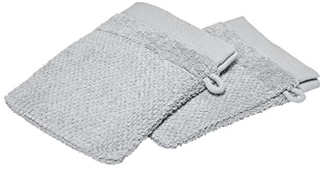 TODAY Lot de 2 Gants Organic 100% Coton Bio 450 g/m² 16 x 21 cm Coloris Gris Acier