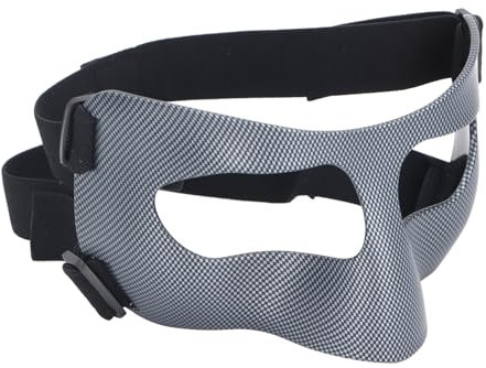 Nasenschutz für Gebrochene Nase, Gesichtsschutz Beim Sport Gesichtsschutzmasken für Sport, Verstellbar für Erwachsene Jugendliche Zur Reduzierung von Aufprallverletzungen, Fußball