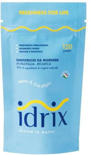 Natürliche Zahnputztabletten– Mit Fluorid-Remineralisierung – Minz und Eukalyptusgeschmack – Zahnpasta Tabletten – Vegan – 120 Tabletten