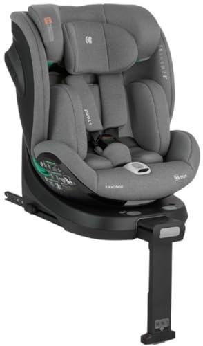 Kikkaboo Kindersitz i-Twist i-Size (40-150 cm) Gruppe 0+/1/2/3 Stützbein Isofix dunkelgrau