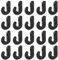 EMSea 20pcs Nylon Kayak Bungee Hooks J-Shaped Hooks Kayak J-Shaped Hooks for Safety Kayak for Kayak Canoe Paddle Board and Boating, Black