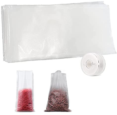 LONGHAO 50+1 pcs PVA Beutel Angeln,PVA Köder Beutel,Köder Beutel PVA-Tasche,PVA Angelschnur Wasserlösliche,Köder Tasche,mit 20 m Schnur,Angelzubehör,Geeignet für Solides Köderfischen(190 * 70mm)