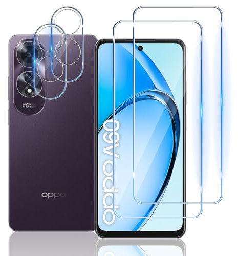 Mayfun Schutzfolie für OPPO A60 4G für Panzerglas, [2+2 Stück] Panzer Schutz Glas und 3D Kameraschutz, Anti-Kratzer 9H Härte Schutzglas, Anti-Fall Displayschutzfolie HD Klar Folie