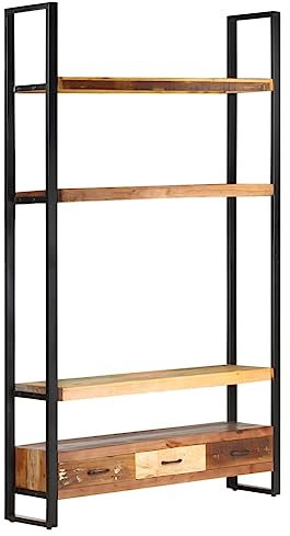 AUUIJKJF Haushaltsartikel, Highboard 118 x 30 x 200 cm, massives Altholz, Anzugmöbel