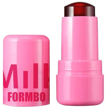 Milk Jelly Blush Stick, Milk Jelly Rouge, Jelly Tint Rouge, 5g Cooling Water Jelly Tint, Milk Blush Stick, Lippen und Wangen Stain, Natürlicher, Langanhaltender Rouge-Stick