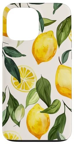 iPhone 13 Pro Max Pattern Art Lemon Fruit Vintage Case