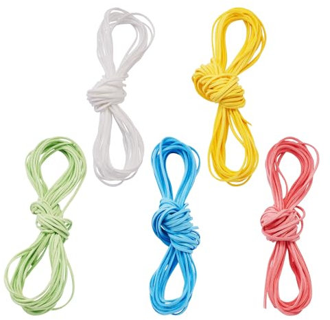 Cheriswelry 50M 2.5mm Faux Suede Cord Mixed Color Flat Leather String for Jewellery Making Bracelets Necklaces Beading Crafts