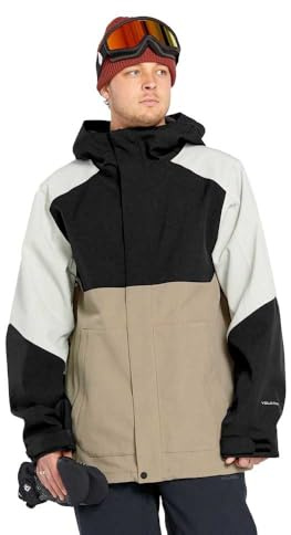 Volcom Brighton Herren Snowboard Ski Winterjacke mit Kapuze, Kastanienbraun S5, S