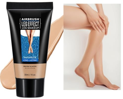 KARLOR Bein Make up Creme, getönte Creme für Beine Grundierung wasserfest Abdeckcreme Leg Make up ohne Übertragung Airbrush effekt Tattoo Abdeckung Concealer Körper Foundation Base(02# Medium Glow)