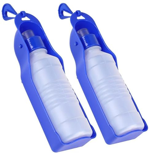 Jorzer 2Pcs Dog Water Bottle 8.45 OZ Portable Dog Water Bottle Foldable Dog Water Bottles for Walking Water Dispenser for Puppy Small Dogs Pets