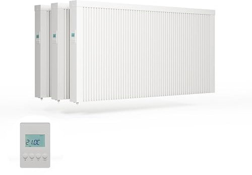 eVARMO 3x Areo Smart 2600 Watt elektrische Heizung mit Schamottekern zur Wandmontage/Elektroheizkörper (Elektroofen)