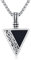 Kette Herren Pfeilspitze Halskette 925 Sterling Silber Männer Wikinger Anhänger Kette Keltisches Amulett Schmuck Pfeil Halskette für Unisex Sohn Jungen Damen Weihnachts (07-schwarzer Onyx)