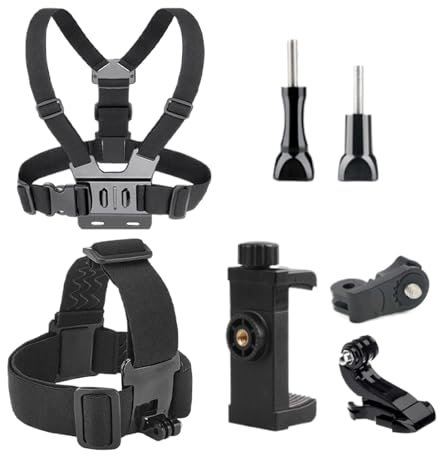 Generisch Body Mount Chesty - Ceinture pectorale pour caméra de sport, caméra d'action réglable, sangle pectorale, sangle pectorale - Pour téléphone portable - Pour la première personne - Vision de la