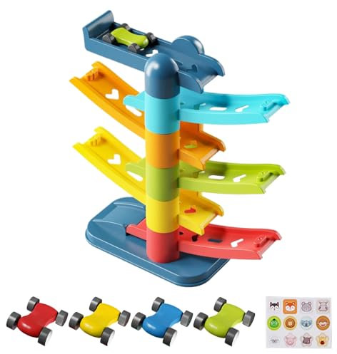 Auto Ramp Toy, Traccia della gara per bambini | Racer Track Toy | Sviluppo di competenze motorie per motori a rampa interattiva per i bambini dei bambini di età superiore ai 3 anni