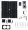 WOHPNLE 12W 18V Solar Dual -Lüfter -Kit, monokristallines Panel Solar Panel Lüfter Solarabgase für Gewächshaus, Hühnerkoop, Schuppen, Tierhaus, kleine Raumbeatmung