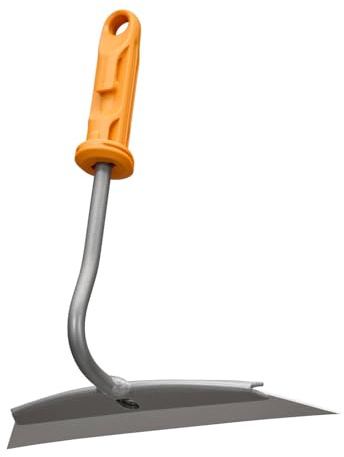 Fiskars OneClick Gartenhacke, Zum Unkrautjäten und Bodenlockern | QuikFit Adapter separat erhältlich, Edelstahl-Klinge, Breite: 19 cm, Schwarz/Orange, 1080683