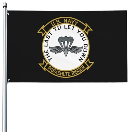 Garten Flaggen Fallschirmspringer Der Us Navy Balkonflagge Weatherproof Fahne Dekoration Feiertage Flags Für Outdoor Extérieur Party 90X152CM