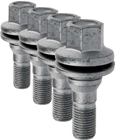 Restagraf - Vis de Roues pour Jantes Aluminium et tôle - Filetage Métrique M12-1,25x24 - Compatible avec Citroën, DS, Fiat, Opel, Peugeot, Toyota - Réf. 228331 (Lot de 4)